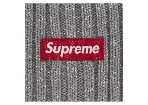 Supreme Overdyed Beanie Metallic Silver