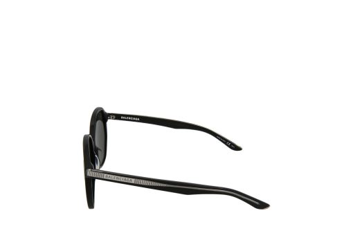 Balenciaga Oversized Round Acetate Sunglasses BlackGrey