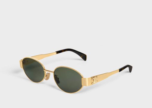Celine Triomphe Metal 01 Sunglasses Gold/Green