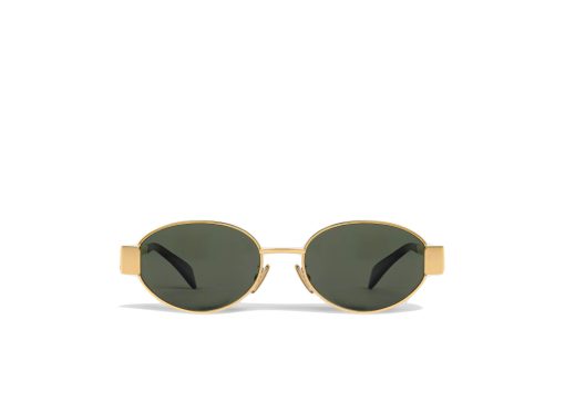 Celine Triomphe Metal 01 Sunglasses Gold/Green