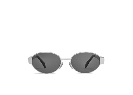 Celine Triomphe Metal 01 Sunglasses Silver Smoke