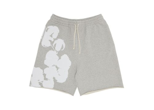 Denim Tears Big Cotton Wreath Sweat Shorts Grey