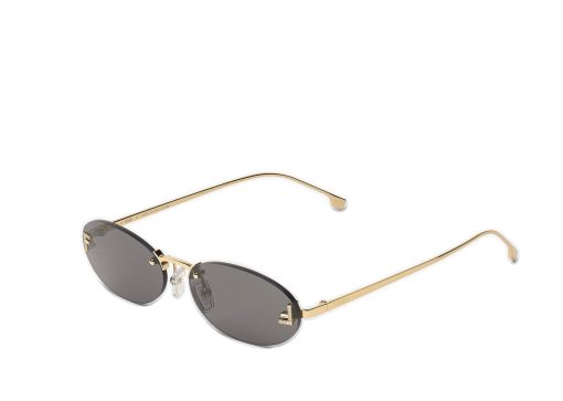 Fendi First Crystal Fashion Show Sunglasses Gold Grey
