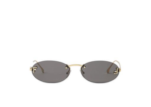 Fendi First Crystal Fashion Show Sunglasses Gold Grey