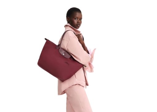 Longchamp Le Pliage Green L Tote Bag Pomegranate