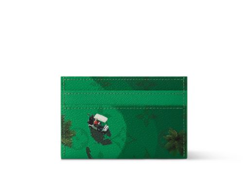Louis Vuitton Double Card Case Green