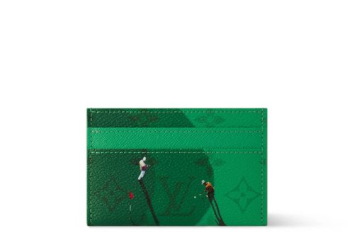 Louis Vuitton Double Card Case Green