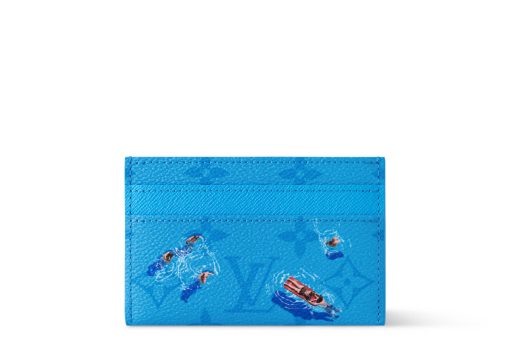 Louis Vuitton Pool Double Card Case Blue Lagoon