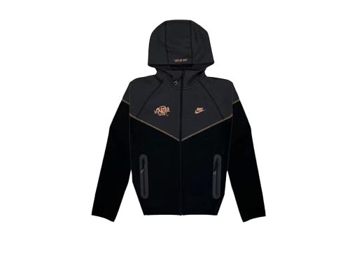 Nike Sportswear Tech Fleece x Central Cee Full Zip Hoodie BlackMetallic Red Bronze