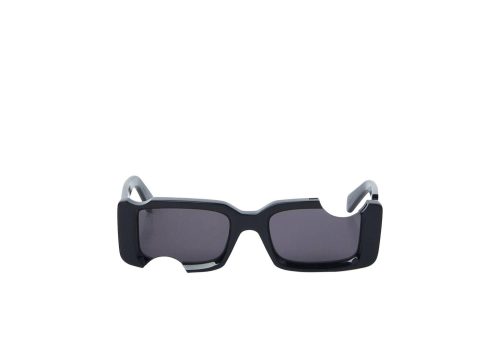 OFF-WHITE Cady Cut-Out Rectangular Frame Sunglasses BlackWhiteGrey