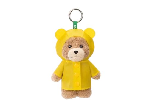 Pop Mart Ted2 Teddy Bear Action Series Raincoat Bear Plush Pendant