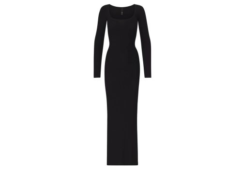 SKIMS Fits Everybody Long Sleeve Crew Neck Bodysuit Onyx