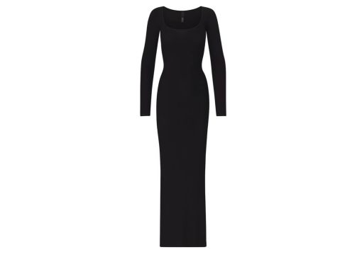 SKIMS Fits Everybody Long Sleeve Crew Neck Bodysuit Onyx