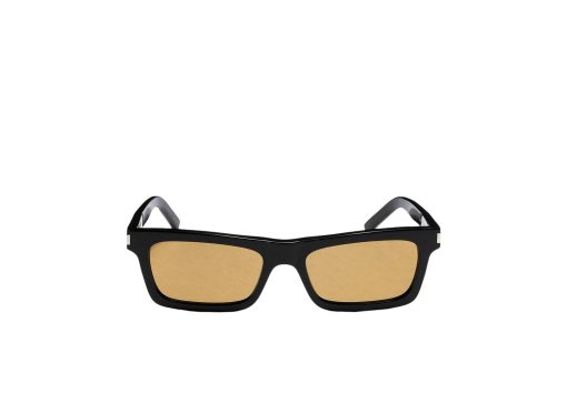 Saint Laurent Square Sunglasses BlackBlackYellow