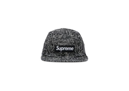 新品Supreme Denim Camp Cap BLACK 2025SS Supreme-Lasered-Denim-Camp-Cap