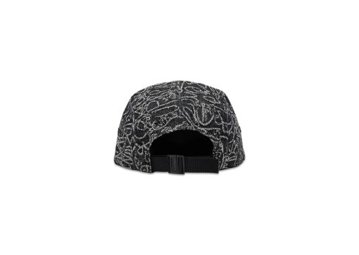 Supreme Handwriting Denim Camp Cap Black