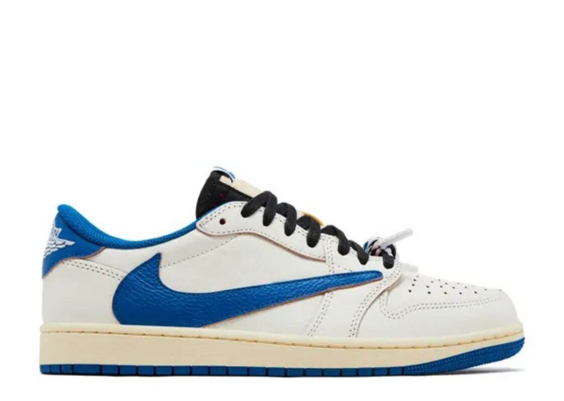 Nike Air Jordan 1 Retro Low OG SP Fragment x Travis Scott Sail Military Blue
