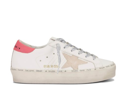 Golden Goose Hi Star Sneaker White Taupe Mineral Red