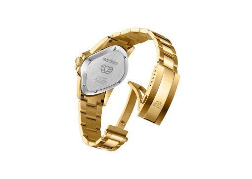 Laarvee Golden Precision Steel Black Ceramic & Black Dial