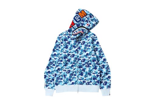 BAPE ABC Camo Shark Full Zip Hoodie Blue