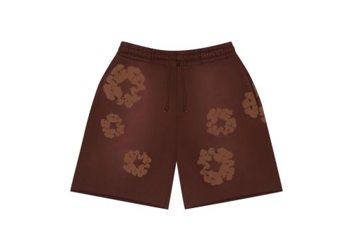 Denim Tears Mono Cotton Wreath Sweat Shorts Brown