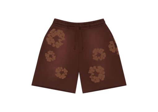 Denim Tears Mono Cotton Wreath Sweat Shorts Brown