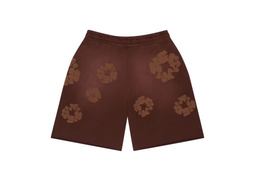 Denim Tears Mono Cotton Wreath Sweat Shorts Brown