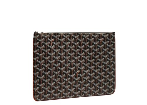 Goyard Sénat MM Pouch Black & Tan