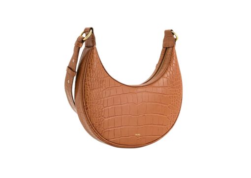 JW PEI Carly Saddle Bag Acorn Brown Croc