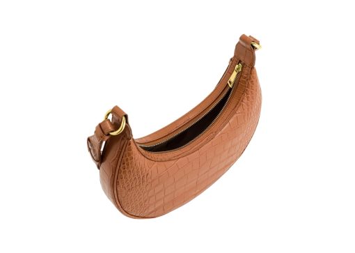 JW PEI Carly Saddle Bag Acorn Brown Croc