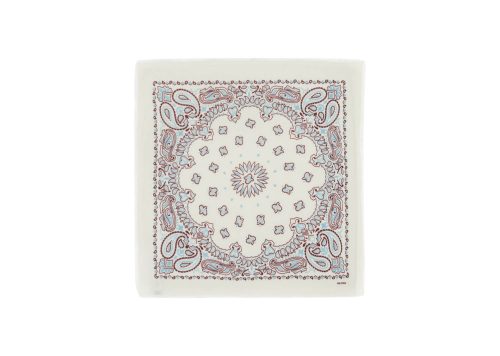 Kujten Large Bandana Hachiko Bico Blanc Bordeaux Sienne