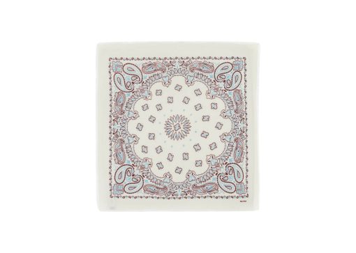 Kujten Large Bandana Hachiko Bico Blanc Bordeaux Sienne