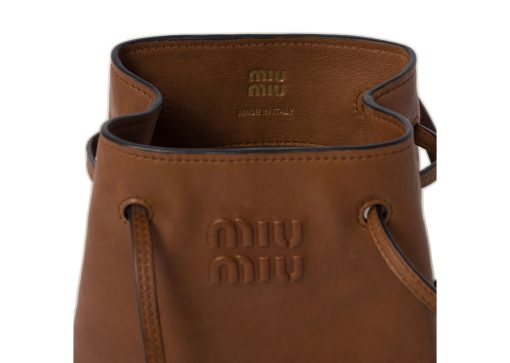 Miu Miu Nappa Leather Mini Bag Oak