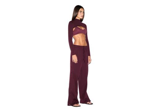 Nike x SKIMS Women's Matte Tricot Side Snaps Pant Currant