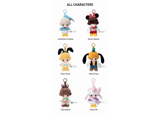 Pop Mart DIMOO World x Disney Series Vinyl Plush Keychain Single Blind Box