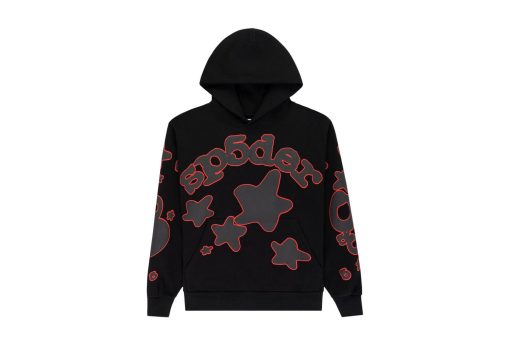 Sp5der Beluga Outline Hoodie Black