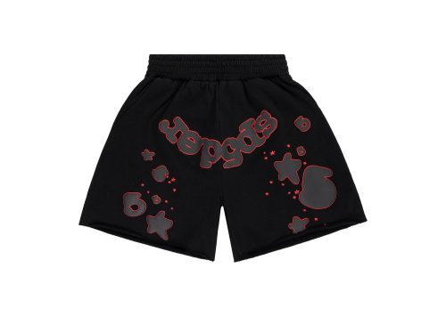 Sp5der Beluga Outline Sweatshort Black