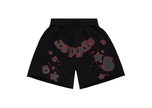 Sp5der Beluga Outline Sweatshort Black