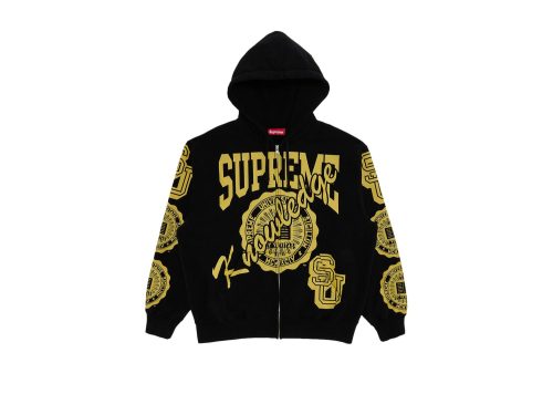 Supreme Knowledge Reigns Zip Up Hooded Sweatshirt Black