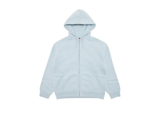 Supreme Last Supper Embroidered Zip Up Hooded Sweater Light Blue