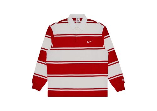 Supreme Nike Stripe Rugby Red