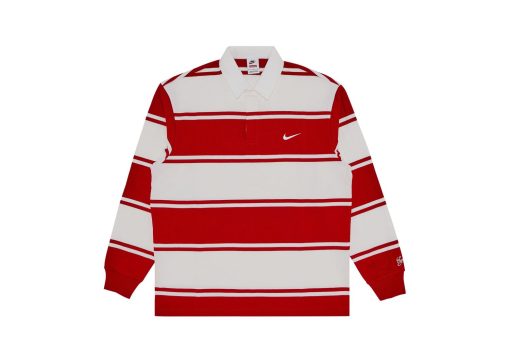 Supreme Nike Stripe Rugby Red