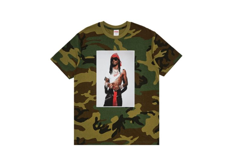 Supreme Playboi Carti Tee Woodland Camo