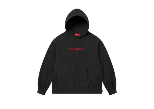 Supreme Swarovski Motion Logo Hooded Sweatshirt Black