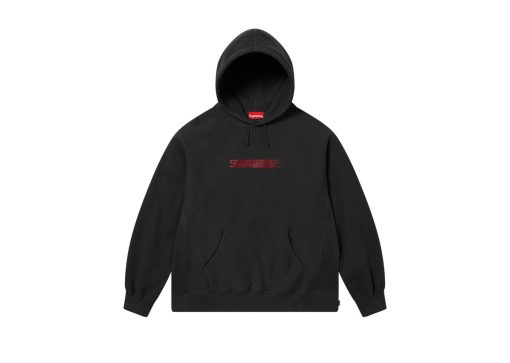 Supreme Swarovski Motion Logo Hooded Sweatshirt Black