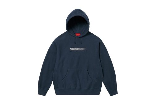 Supreme Swarovski Motion Logo Hooded Sweatshirt Navy