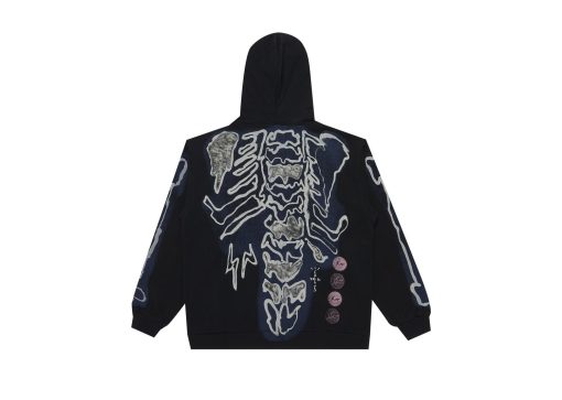 Travis Scott Cactus Jack For Fragment Skeleton Graffiti Full Zip Hoodie Multi