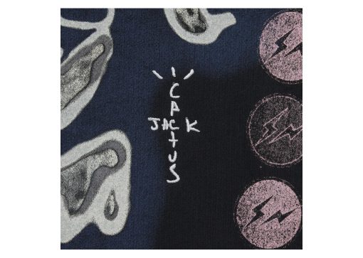 Travis Scott Cactus Jack For Fragment Skeleton Graffiti Full Zip Hoodie Multi