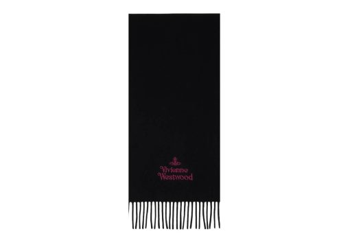 Vivienne Westwood Embroidered Scarf Black