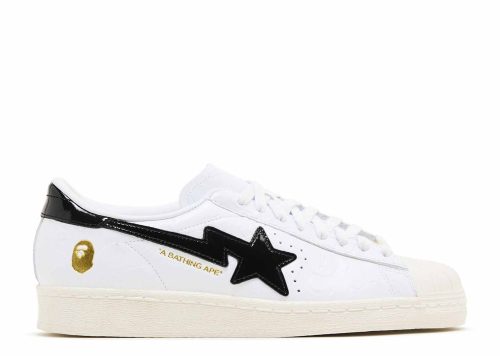 adidas Superstar Vintage Bape White Black JR2701